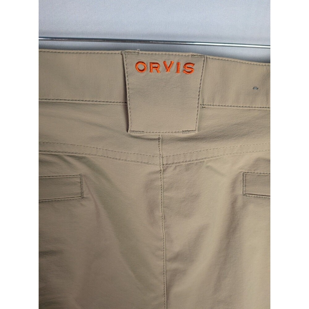Orvis Jackson Quick Dry Pants Mens 44/32 Tan Nylon Blend Stretch Zip Pockets - Picture 12 of 15
